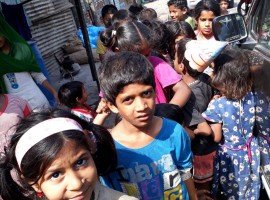 Woman’s Day ’17  celebrated by distributing food grains to the slums in Mumbai.