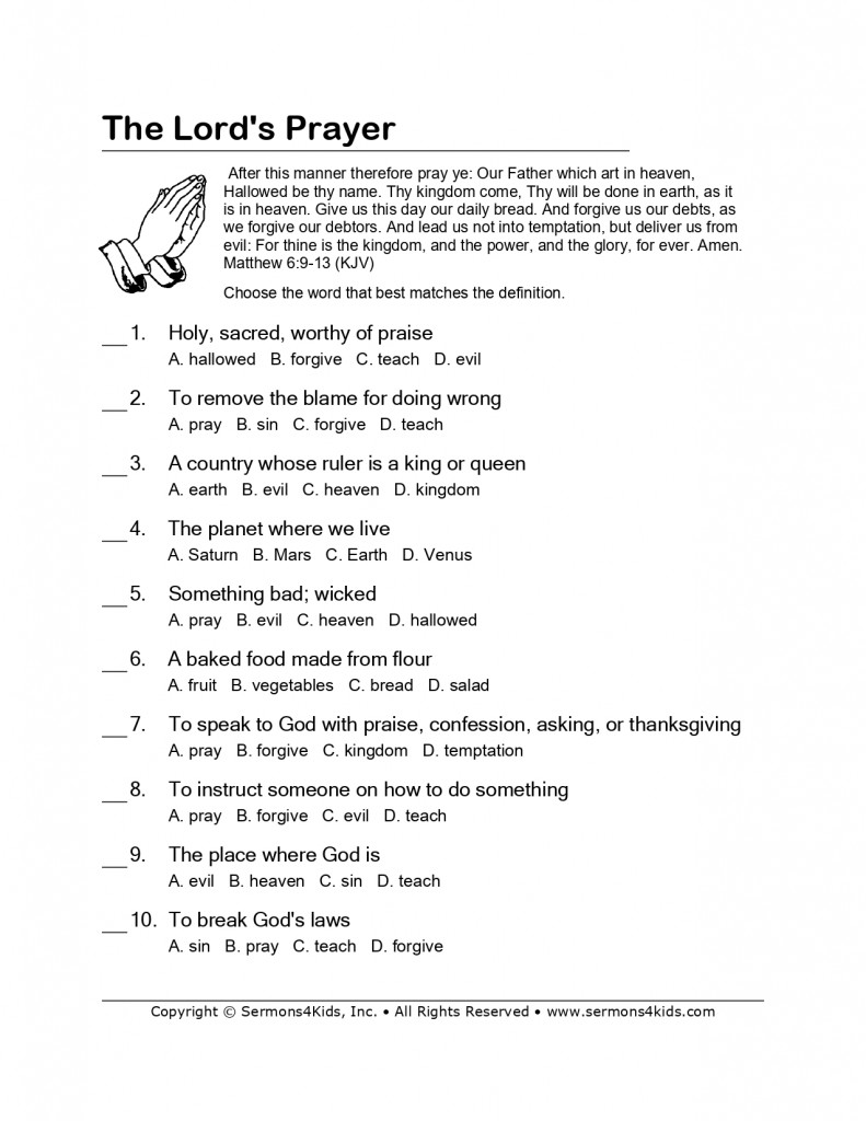 15 lord's prayer